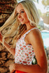 Square Neck Sleeveless Print Tankini Set